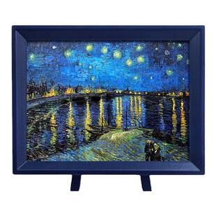 3D-JP迷你拼图150片成人儿童益智6岁以上梵谷星空(配小画框)P1140