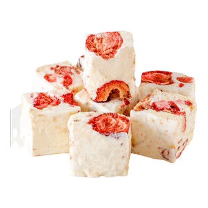 草莓羊奶芙手工雪花酥制作网红糕点零食小吃点心下午茶冻干水果酥