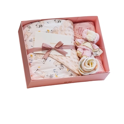 雅赞新生婴儿豆豆毯礼盒装