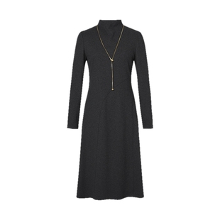 【美丽诺羊毛】ELSEWHERE珂思商场同款半高领连衣裙2025冬季新款