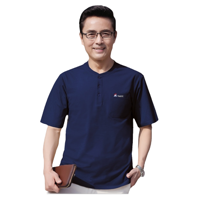 纯棉中老年开衫短袖爸爸夏装上衣