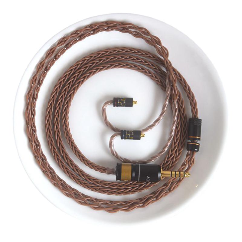 7N冷冻单晶铜se535Aonic5ie80sA2DC黑黄鹂0.78mmcx插针耳机升级线