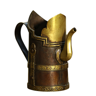 藏式响铜酒壶手工加厚铜壶酥油壶分酒器民族装饰品家居复古摆件