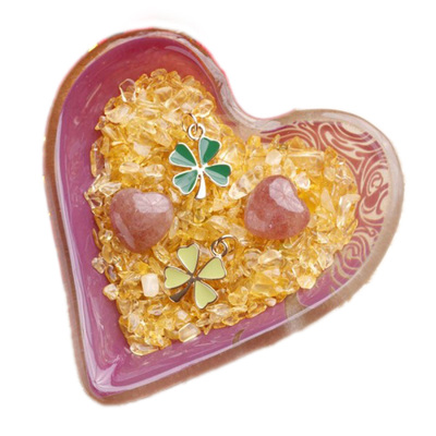 麦玲玲吉庆堂幸福满在心天然草莓晶夫妻和睦卧室床头桃花星台摆件