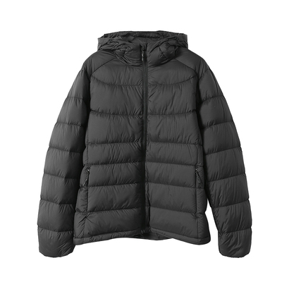 淘么淘 柔软轻暖 可溯源90白鸭绒户外防水立领连帽排骨羽绒服女