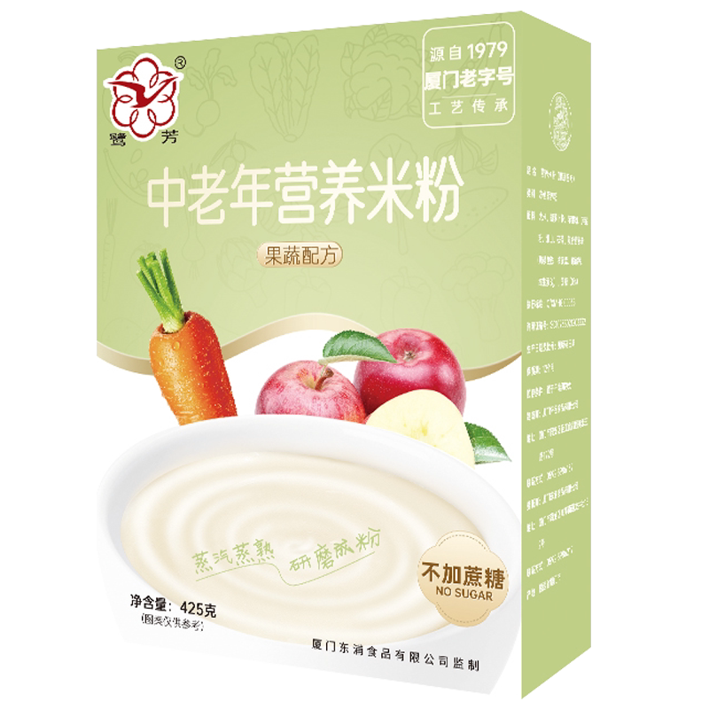 鹭芳中老年营养米糊成人流食鼻饲不加蔗糖代餐米粉老年人食品