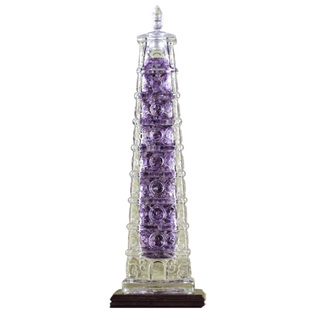 麦玲玲吉庆堂紫气东来文昌塔事业办公桌九层宝塔书房紫水晶摆件