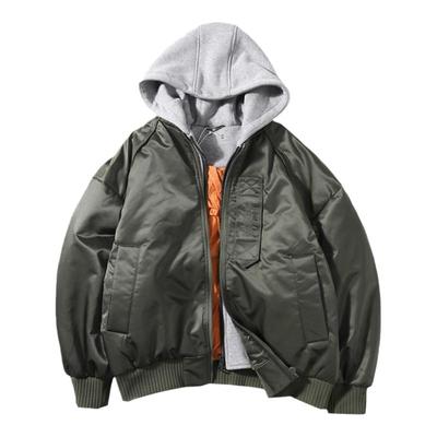 美式双层连帽防泼水羽绒服