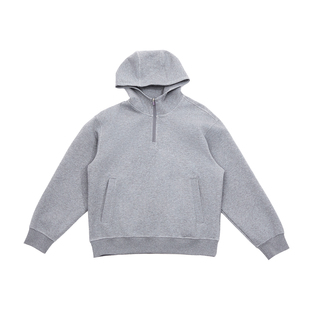 Blessed Folks25秋冬半拉链套头美式复古休闲廓形男女连帽卫衣