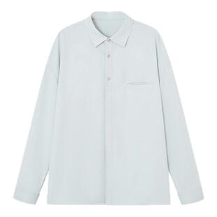 [高端定织]伯爵卓尔奥莱店男装春秋季设计感宽松长袖衬衫韩版上衣