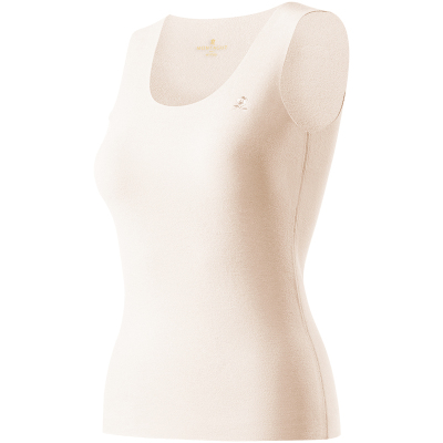 梦特娇德绒发热无痕保暖背心白色