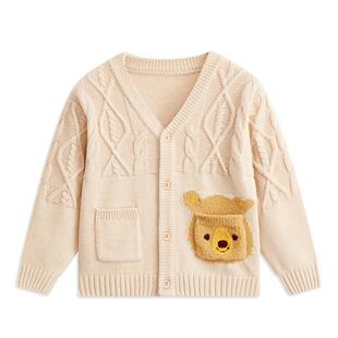 MQD童装男小童满版卡通毛衣春新款宝宝宽松落肩针织衫韩版潮