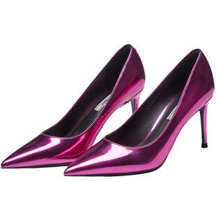 73hours女鞋Sugar dance春秋新款尖头亮面细高跟单鞋婚鞋女