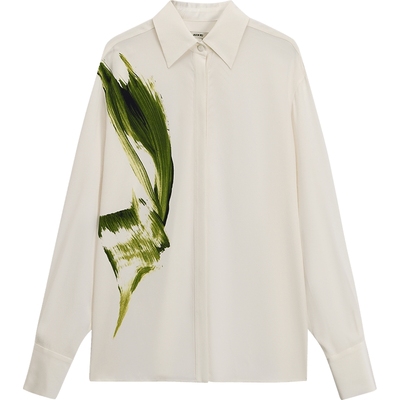 【桑蚕丝】JASON WU2025秋季新款时尚潮流高档真丝印花衬衫上衣女