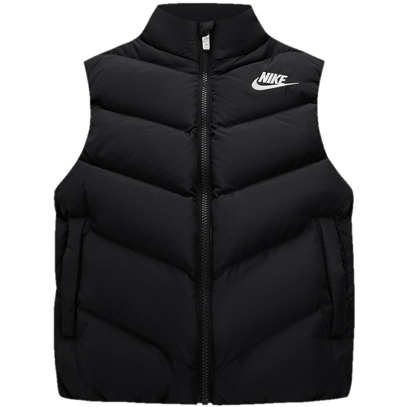 Nike童装男女童羽绒马甲儿童背心冬季新款大童保暖坎肩NY2642237