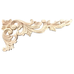 东阳木雕实木角花装饰花板雕花三角形背景墙贴花木雕花片镂空垭口