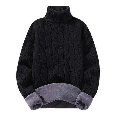 新款高领加绒加厚毛衣