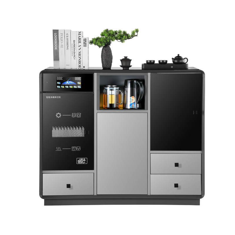 茶吧机2025新款家用一体茶吧机边柜置物柜一体全自动带冰箱消毒柜