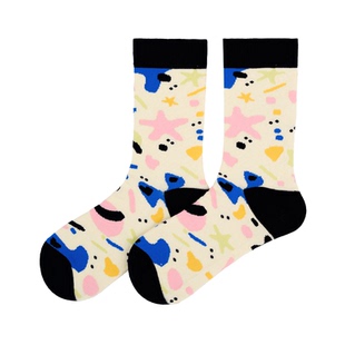 【星光能量袜】Walki踩点异星街区中筒女袜大童袜-星尘涂鸦 街头