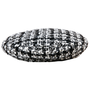 HATSUP日系格子贝雷帽英伦复古意大利面料新款春秋女羊毛画家帽