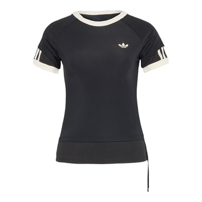 Adidas/阿迪达斯正品三叶草女士透气双层运动修身短袖T恤KW4528