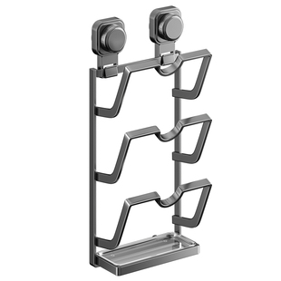 吸盘免打孔锅盖架壁挂式多功能厨房置物架多层放砧板收纳神器金属