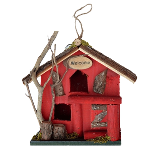 户外鸟窝花园庭院布置景观实木阳台院子园艺装饰摆件仿真鸟屋鸟巢