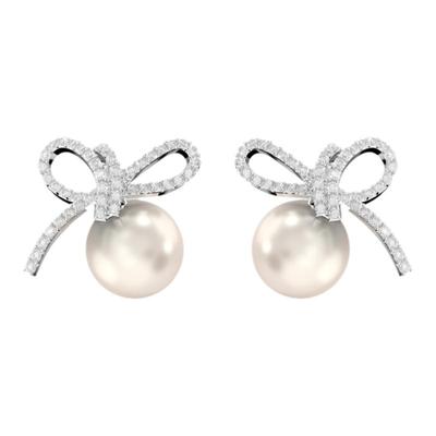 BENSHENG纯银法式蝴蝶结耳钉