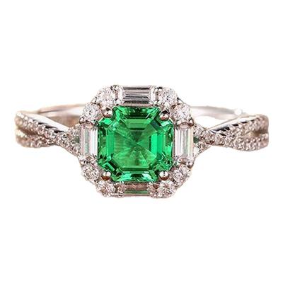 1克拉祖母绿宝石戒指设计