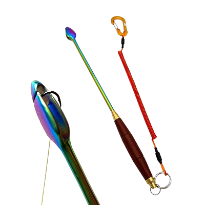 RTI大物取钩器深喉多功能青鱼鲟鱼海钓路亚摘钩三角脱钩器不锈钢