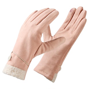 MISSION UV手套女保暖防寒秋冬季骑车韩版加绒加厚可触屏户外手套