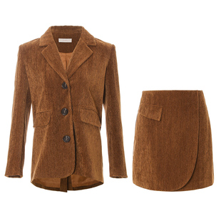 sincethen法式风复古套装裙外套短款裙子两件套裙高级感穿搭女秋