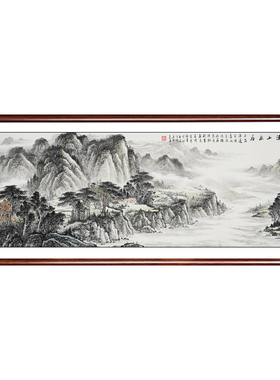 中美协名家纯手绘水墨山水画国画