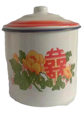 老式水杯复古风带盖防摔茶缸子
