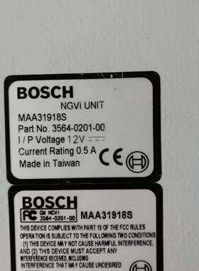议价BOSCH NGVI UNIT MAA31918S 3564-0201-00