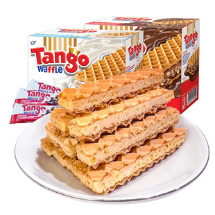 印尼进口 Tango探戈咔咔脆威化饼干巧克力榛子味夹心小吃休闲食品