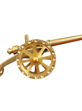 纯黄铜大炮把玩模型摆件金属迷你