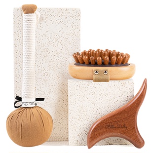 BetterDaily艾草养生锤礼物经络按摩刷全身通用中式养生舒压套组