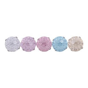 仙女穿刺《烟花派对》烟花石插针耳钉6mm钻植入级钛合金0.8mm杆