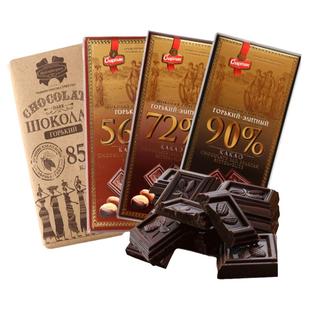 白俄罗斯进口纯黑巧克力可可脂板原装健身网红同款健身小零食品