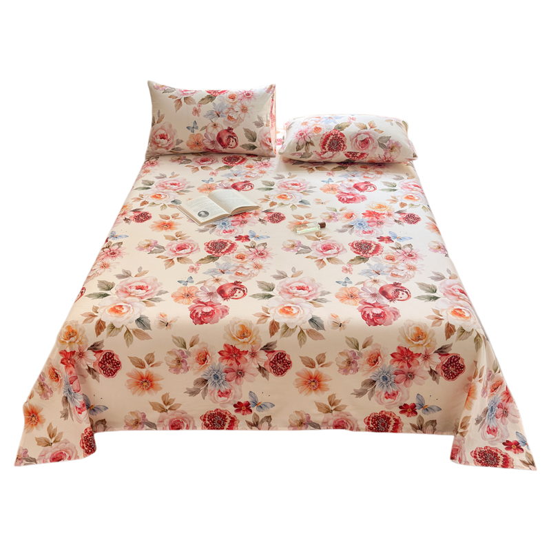 A类纯棉 无印良品磨毛床单单件100全棉 复古高级感被单秋冬季床罩