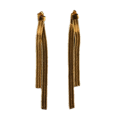 欧美风长款金属蛇骨链耳钉
