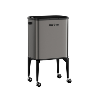 麦桶桶厨房垃圾桶家用高脚带轮2025新款移动智能感应大容量免弯腰