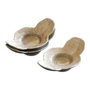 觅白摹古元宝杯垫开片可养杯托防烫零配茶碟陶瓷中式茶道漳窑隔热