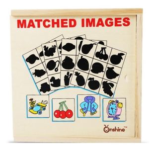 找影子游戏 影子配对对应游戏 木制蒙氏教具儿童早教玩具益智拼图