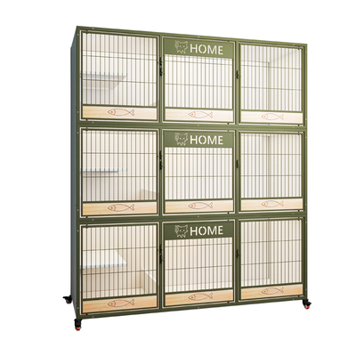 三开门繁育猫笼两层三层多层猫别墅大空间猫柜实木猫笼寄养猫咪笼