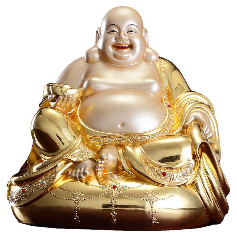 大肚弥勒佛菩萨佛像摆件笑佛纯铜