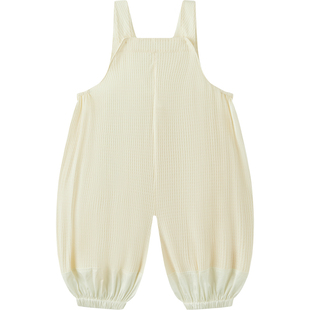 babycare儿童背带裤薄荷抑菌夏季男童灯笼裤宝宝连体裤女宝休闲裤