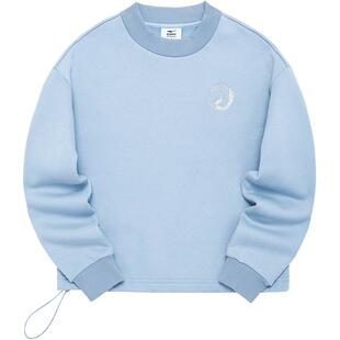 嫦娥奔月丨鸿星尔克冬季女款加绒运动卫衣短款复古国潮上衣女