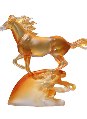 古东东新中式琉璃骏马摆件开业礼